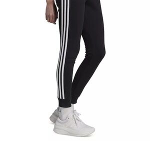 Adidas Black Joggers with White Stripes